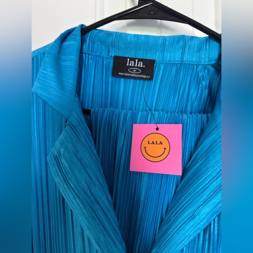 Dressed in Lala Electric Blue Plisse set - nwt - medium